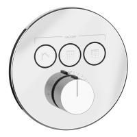 GESSI HI-FI COMFORT Смеситель настенный встраиваемый, термостатический, с 3 запорными кнопками, цвет хром