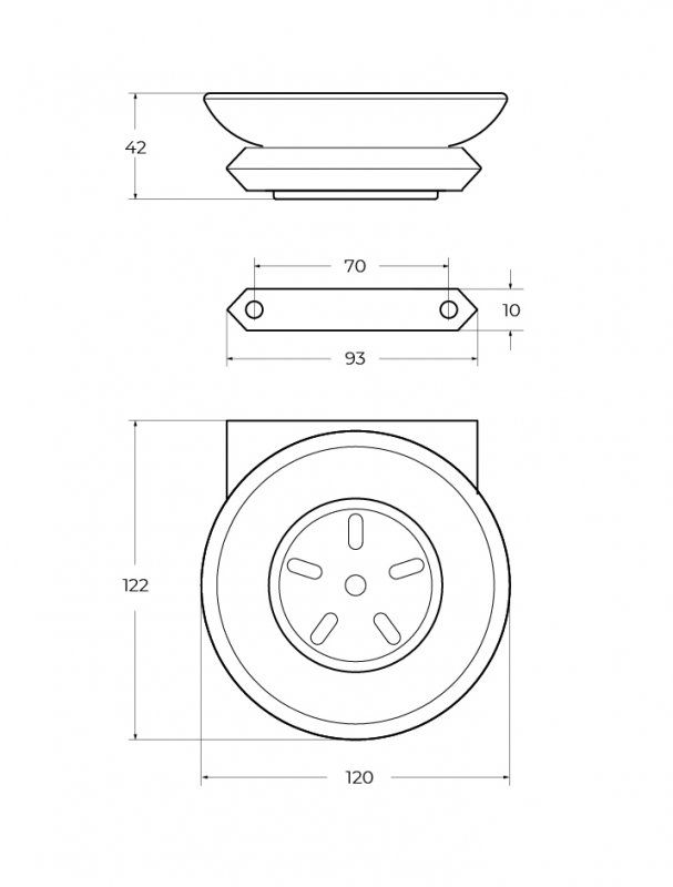 LINER-SODS-GM Мыльница подвесная, стекло, исполнение оружейная сталь, артикул LINER-SODS-GM