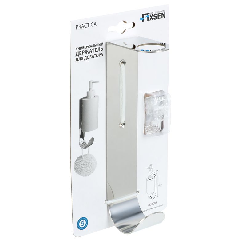 Дозатор жидкого мыла FIXSEN PRACTICA FX-800B, хром