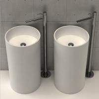 MOMA CIRCULAR TOWER Раковина Ø450 мм., отдельностоящая, слив в пол, с донным клапаном, цвет белый матовый MOMA CIRCULAR TOWER Раковина Ø450 мм., отдельностоящая, слив в пол, с донным клапаном, цвет белый матовый