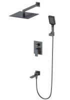 Душевая система встраиваемая WONZON & WOGHAND, Темный графит (WW-88939016-BGM)