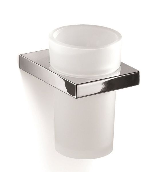 Gedy Lanzarote, настенный стеклянный стакан, цвет хром