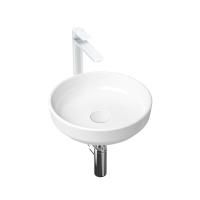 Комплект 4 в 1 Lavinia Boho Bathroom Sink Slim 21510056, накладная фарфоровая раковина 40 см, смеситель, латунный сифон, донный клапан quick-clac