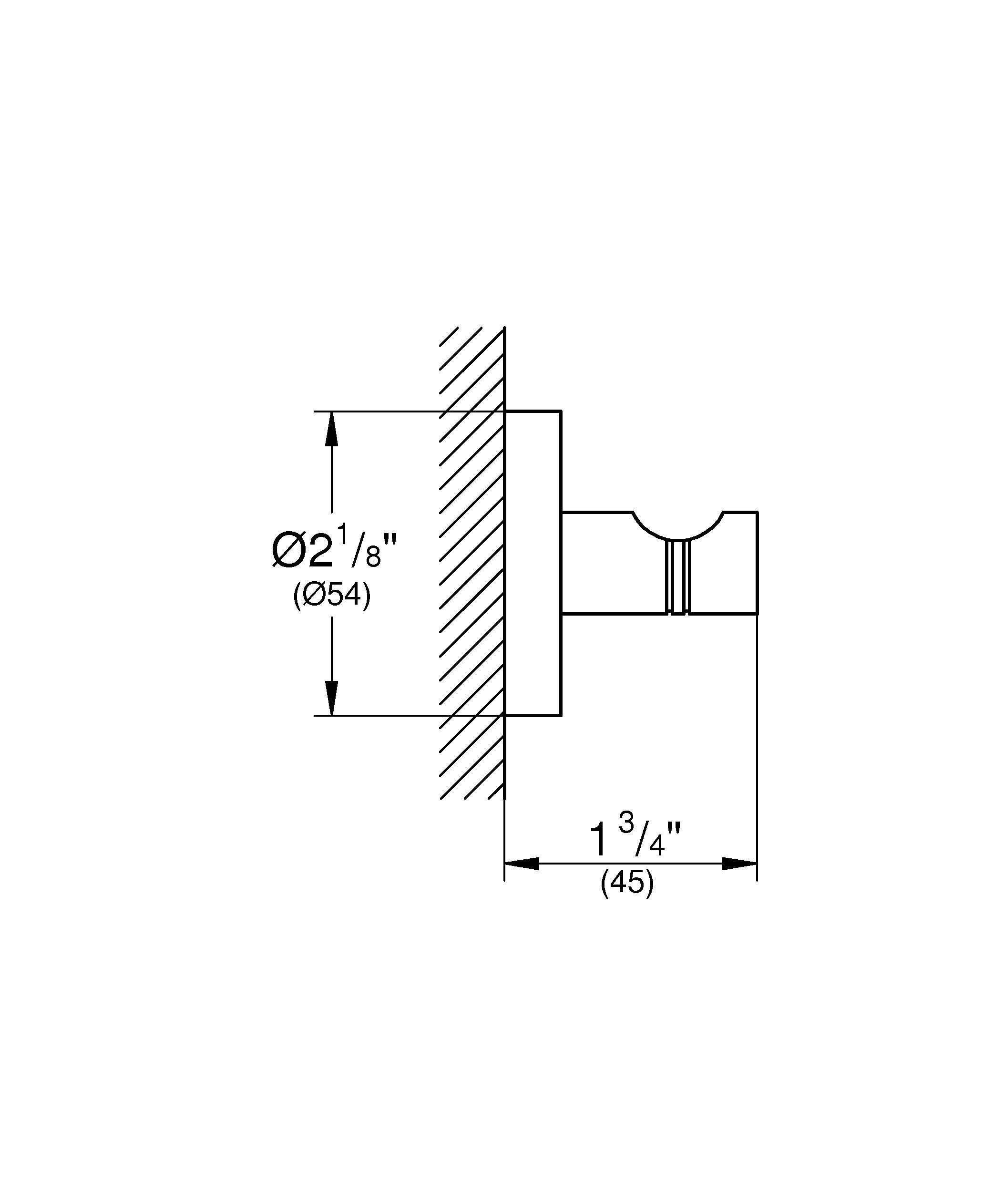 Крючок для халата GROHE Essentials, никель глянец (40364BE1) Крючок для халата GROHE Essentials, никель глянец (40364BE1)