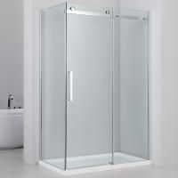 Душевой уголок Black&White Stellar Wind S208-800х1200 прямоугольный профиль Серебристый хром стекло прозрачное