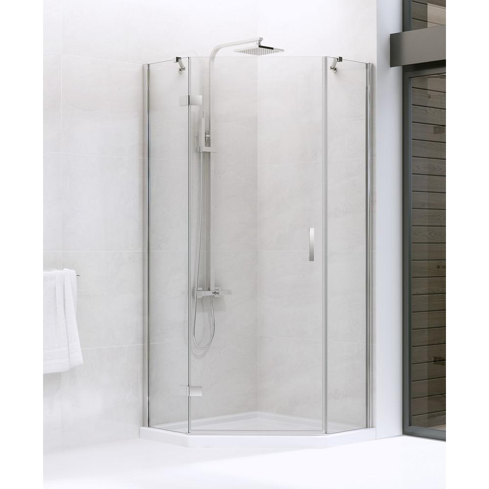 Душевое ограждение NEW TRENDY NEW AZURA L 80x80x195 K-0559 (хром)