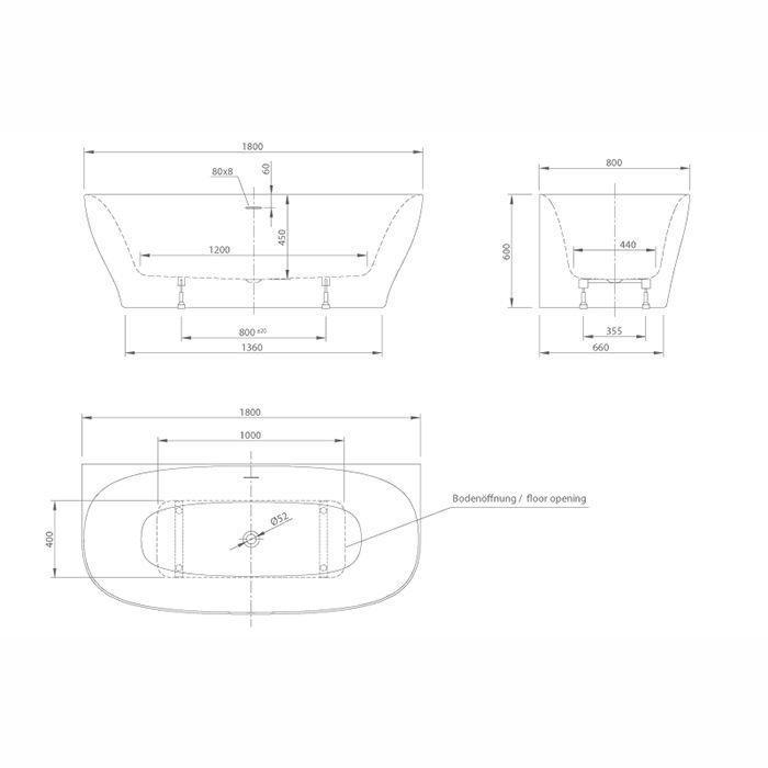 KNIEF Слив перелив с системой Click-Clack, с гибким шлангом и горизонтальным отводом, цвет хром (смонтирован на ванне)
