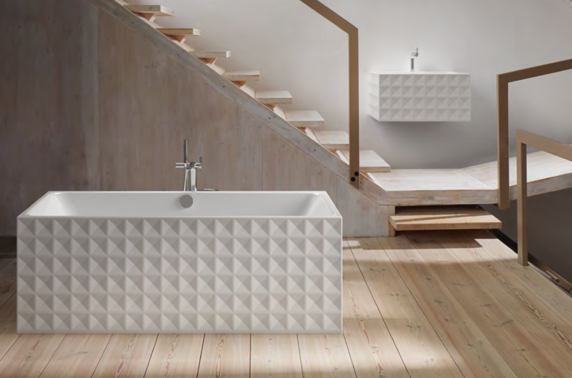 Bette Lux Loft Ornament Раковина пристенная подвесная  810×510×420 мм, без отв под смеситель, без перелива , с крепежами,цвет белый