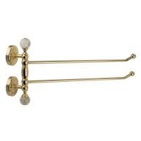AMERIDA Полотенцедержатель двойной поворотный L37 см, золото/SWAROVSKI