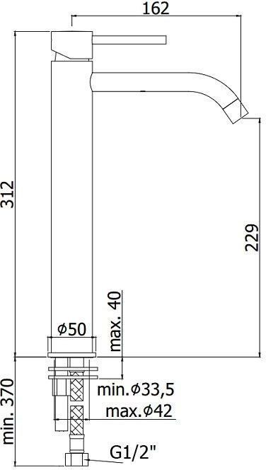 Смеситель для раковины Paffoni Light LIG081HG