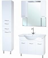 Шкаф пенал Bellezza Мари 35 4622904120019 с бельевой корзиной Белый