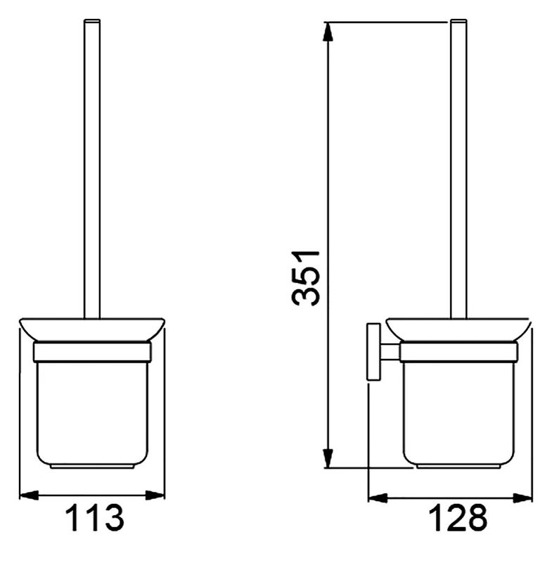 Ершик для унитаза Timo Selene 12061/03 Черный, артикул 12061/03
