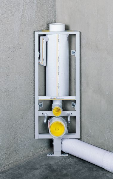 Schwab, угловая инсталляция на 1 ноге для подвесного унитаза с кнопкой сверху матовый хром