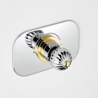 THG MANDARINE METAL Смеситель для душа встраиваемый, термостатический, внешняя часть, цвет хром/золото