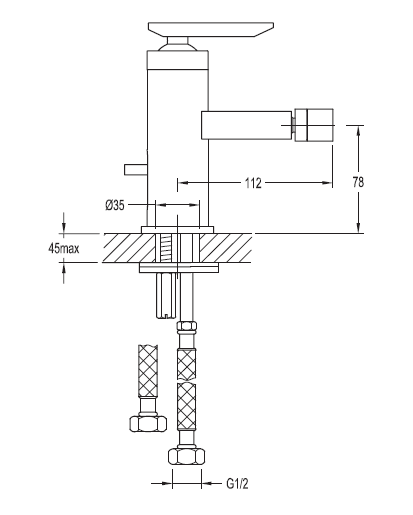 Смеситель для биде CEZARES SIESTA-F-BS-01