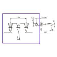 Внутренняя часть, Nicolazzi, назначение-смеситель для раковины настенный встраиваемый, стандарт подвода воды-3/4", не окрашен