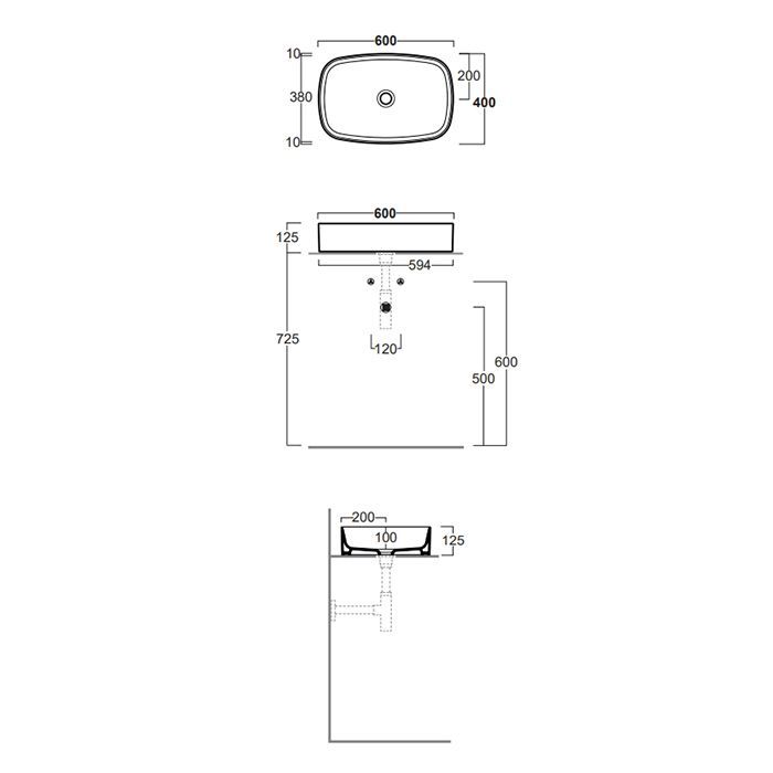 SIMAS FORIU Раковина 600х400х130 мм., для установки на столешницу, без отверстий для смесителя, цвет Navy matt SIMAS FORIU Раковина 600х400х130 мм., для установки на столешницу, без отверстий для смесителя, цвет Navy matt
