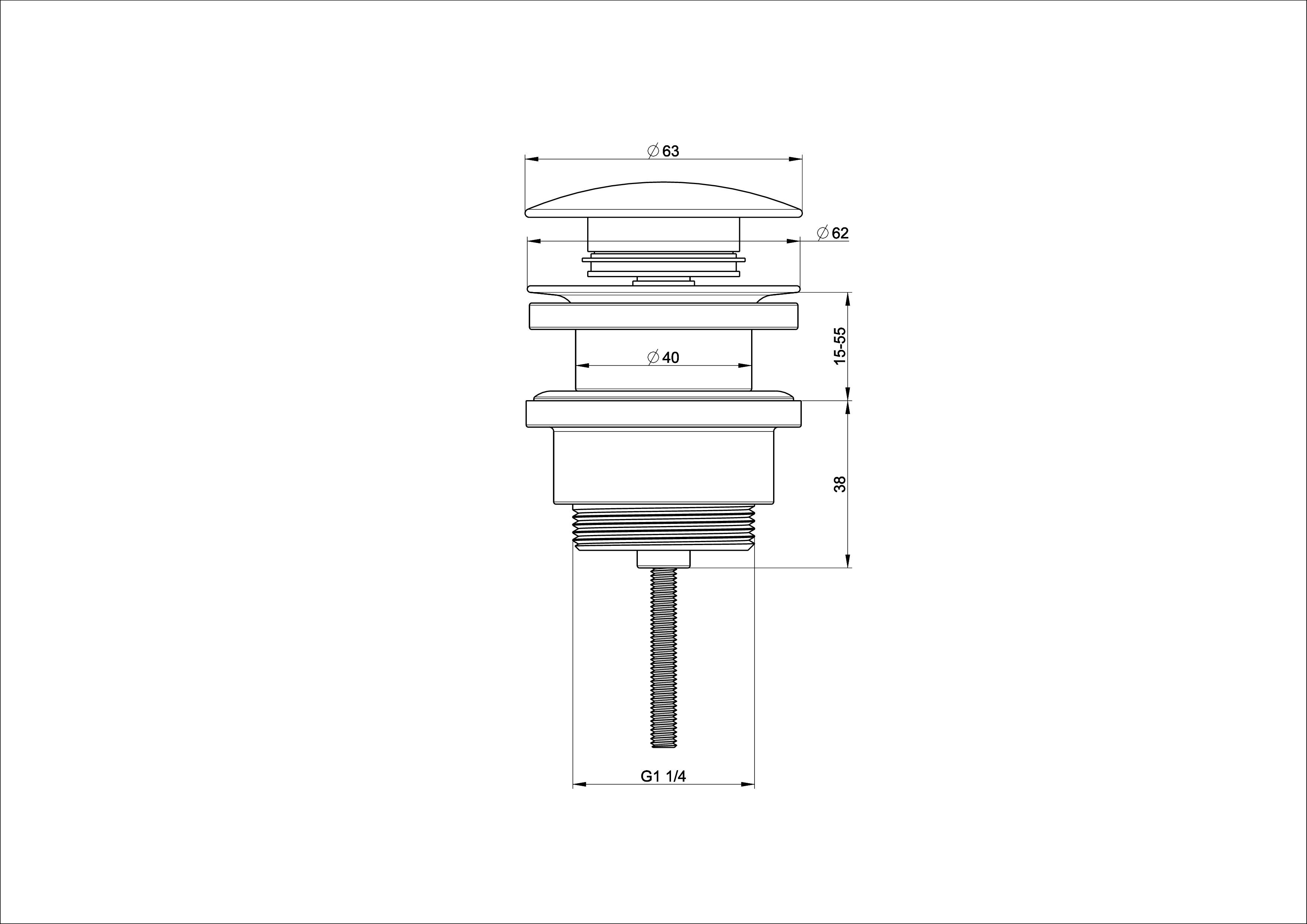 Донный клапан для раковины WONZON & WOGHAND, Черный матовый (WW-88SS07-MB) Донный клапан для раковины WONZON & WOGHAND, Черный матовый (WW-88SS07-MB)