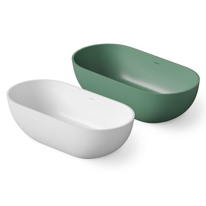 Ванна, DEA Design, Shadow, ширина, мм-1780, глубина, мм-880, высота, мм-520, водоизмещение (л)-340, тип установки-отдельностоящий, форма-овальная, материал-Solid surface, цвет-белый матовый (Matt White, Bianco Opaco)