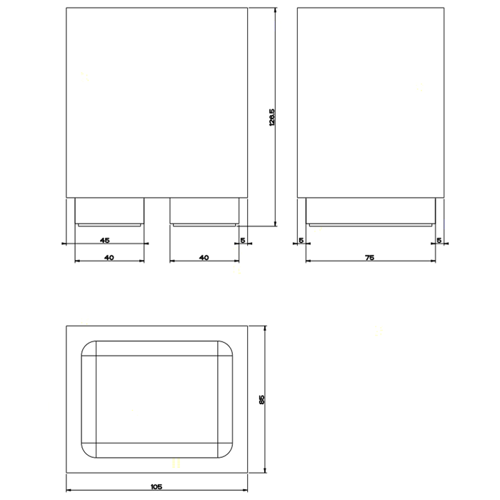 Gessi Rettangolo Стакан настольный, цвет: хром/белый
