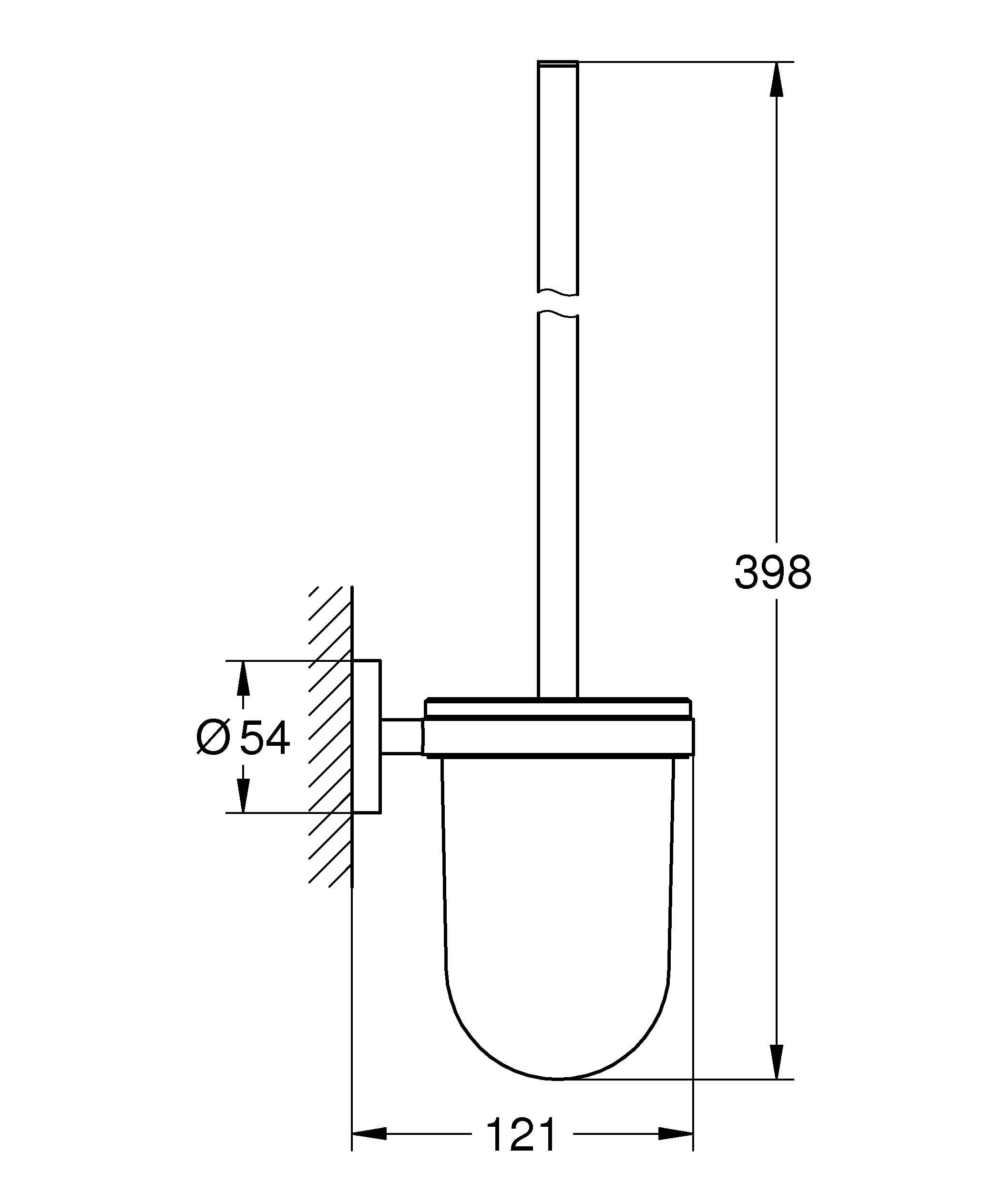 Туалетный ершик GROHE Essentials, холодный рассвет глянец (40374GL1) Туалетный ершик GROHE Essentials, холодный рассвет глянец (40374GL1)