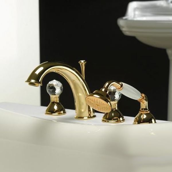 Смеситель на борт ванны Webert Karenina KA730101010, золото