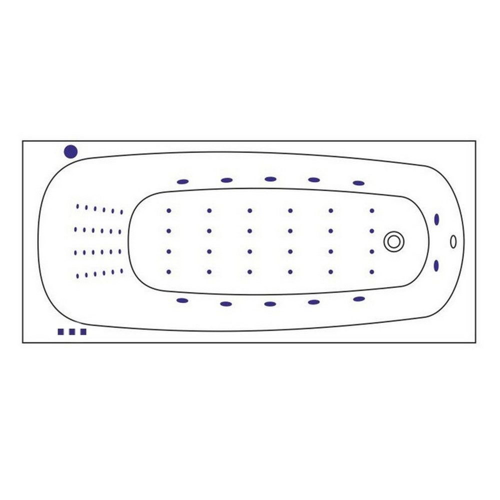 Ванна WHITECROSS Layla 170x75 "NANO" (золото)