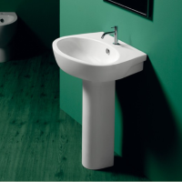 Simas Lft Spazio раковина подвесная/либо на пьедестал 65,5х51см, с 1 отв. под смеситель, цвет белый