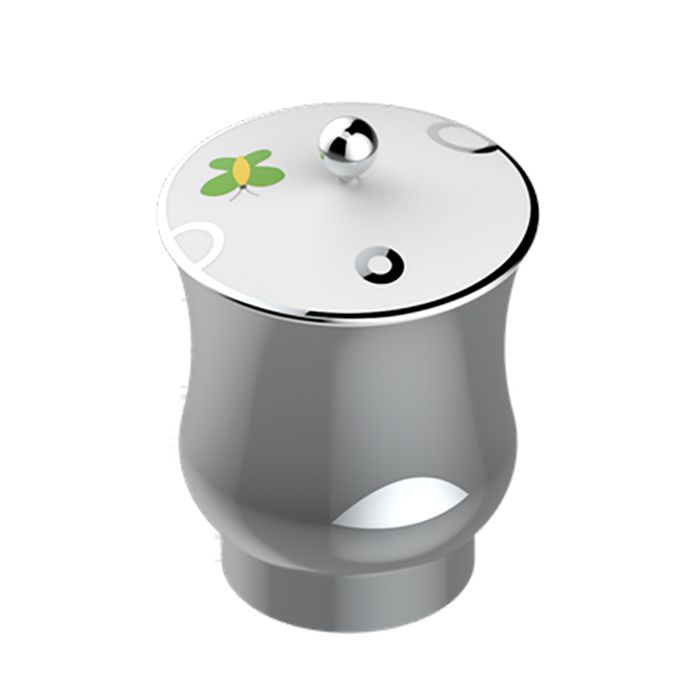 THG CAPUCINE VERT DECOR PLATINE Китайская лакированная коробка с белой керамической крышкой Ø126 мм., middle size, декор платина/зеленый, цвет платина, артикул A7E-A02-4621