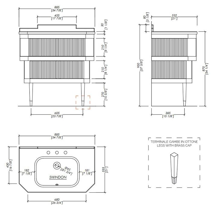Devon&Devon Metropolitan Тумба под раковину DEEP BLACK 88,5см, планками PURE WHITE, столешница  GRANITO NERO ASSOLUTO, раковина SWINDON черная, артикул METPWLGRNSNE