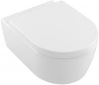 Унитаз, Villeroy&Boch, Avento, безободковый (с открытым смывным краем), тип установки-подвесной, ширина, мм-370, глубина, мм-530, высота, мм-310, форма чаши-овальная, выпуск-горизонтальный, материал-керамика, сиденье-в комплекте, цвет-альпийский белый, с  Унитаз, Villeroy&Boch, Avento, безободковый (с открытым смывным краем), тип установки-подвесной, ширина, мм-370, глубина, мм-530, высота, мм-310, форма чаши-овальная, выпуск-горизонтальный, материал-керамика, сиденье-в комплекте, цвет-альпийский белый, с