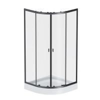 W88E-205-090BT64 X-Joy Twin Slide,  Душевое ограждение c поддоном, 90x90, профиль черный W88E-205-090BT64 X-Joy Twin Slide,  Душевое ограждение c поддоном, 90x90, профиль черный