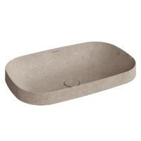 Раковина MAGICA встраиваемая сверху 65 с донным клапаном, бежевый камень