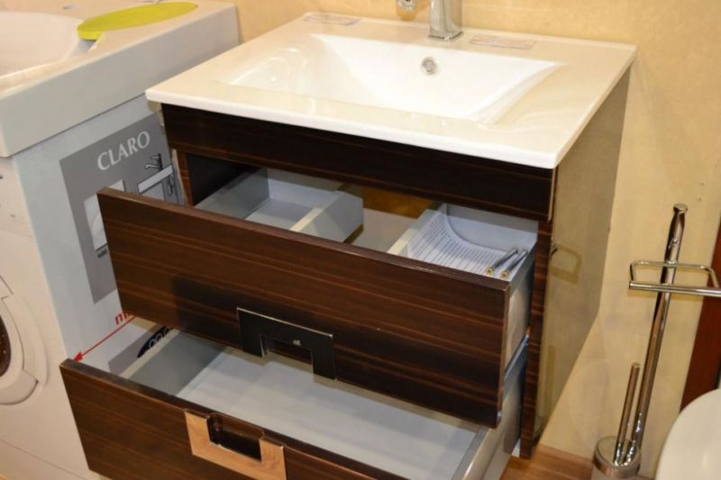 Тумба с раковиной SanVit Квадро Lux New 120 kkvadn120 с фактурой под дерево подвесная Зебрано