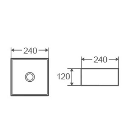 Раковина накладная DK Berlin, 240*240*120мм, белый (DT1431116), артикул DT1431116