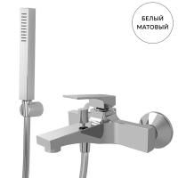 FIMA|Carlo Frattini Fit Смеситель для ванной, настенный, с душ. комплектом, излив 170мм, цвет: белый матовый FIMA|Carlo Frattini Fit Смеситель для ванной, настенный, с душ. комплектом, излив 170мм, цвет: белый матовый