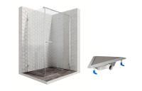 Душевой уголок Ambassador Abner 10011103R-ST4, прямоугольный, угловой трап, 120х80