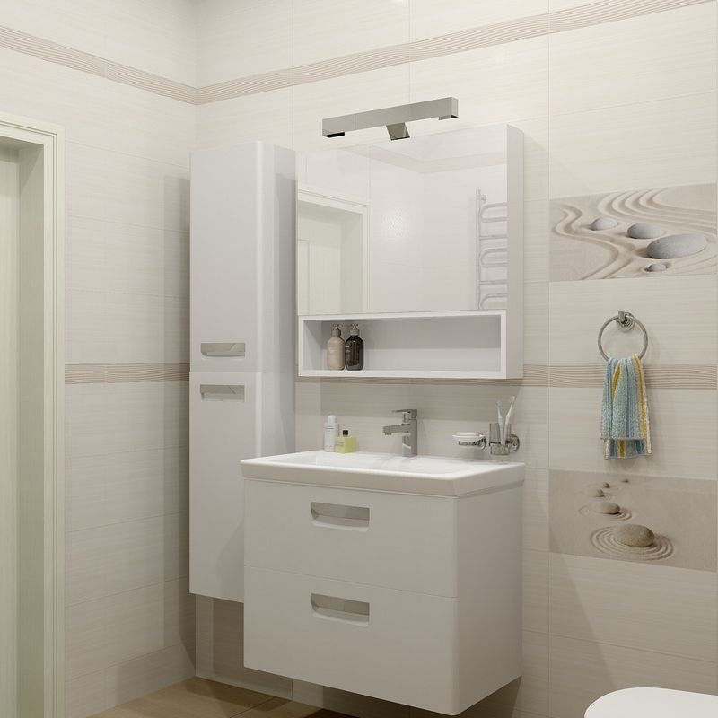 Шкаф пенал Roca The Gap 35 ZRU9302843 L подвесной Тиковое дерево