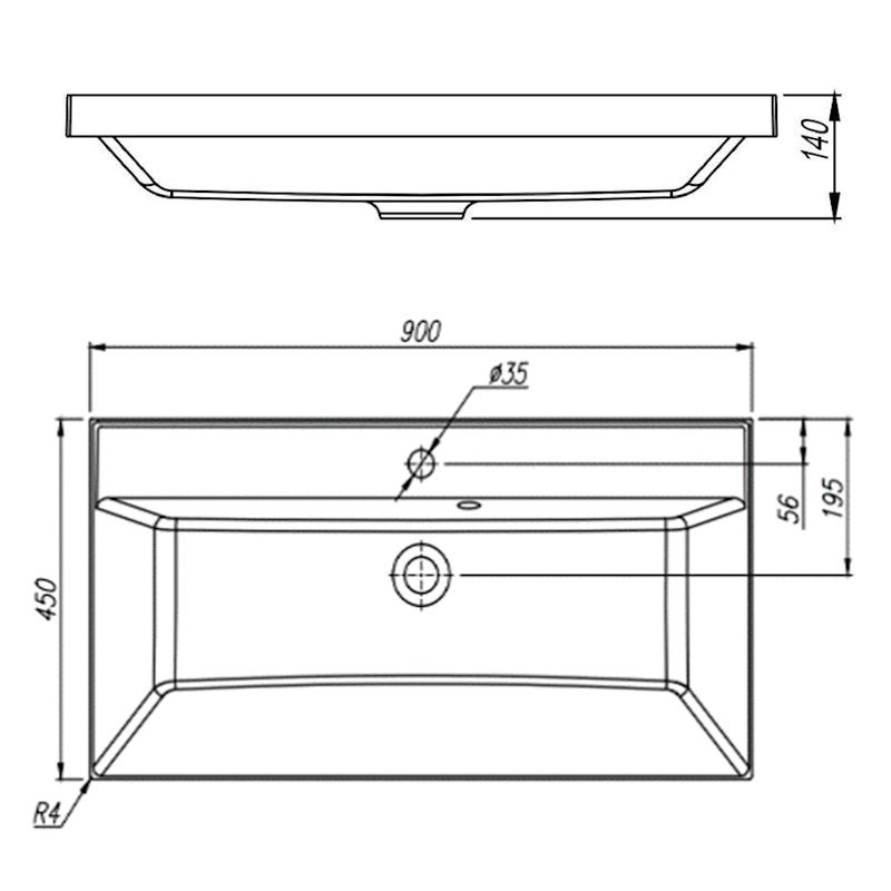 Раковина Florentina Астория 90 см 10.170.00900.307, серый шёлк, артикул 10.170.00900.307