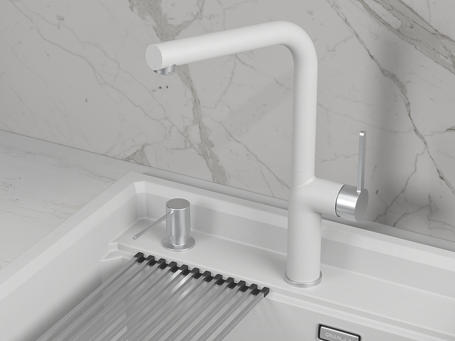 Смеситель для кухни GRANULA (9502, АРКТИК (БЕЛЫЙ)), артикул 9502, АРКТИК (БЕЛЫЙ)