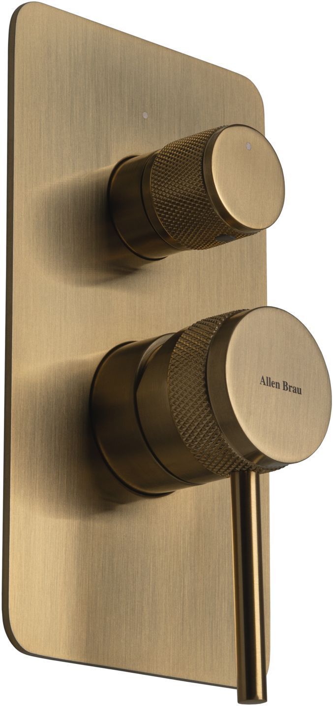 Смеситель для ванны Allen Brau Priority 5.31011-GB (с внутренней частью, 2 выхода) золото, артикул 5.31011-GB