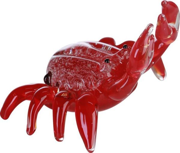 Casablanca, стеклянная скульптура "Краб", цвет красный