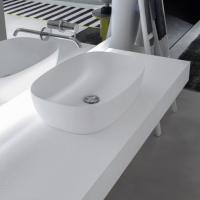 ANTONIO LUPI SENSO Раковина 600х400х150 мм., для установки на столешницу, с самотечным донным клапаном, Flumood, цвет белый матовый