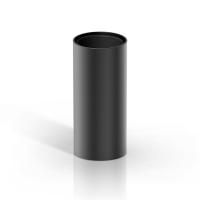 Стакан, Decor Walther, MIKADO, одинарный, ширина, мм-55, глубина, мм-55, высота, мм-125, настольный (свободностоящий), цвет-черный матовый/черный