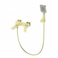 Смеситель для ванны с душем WONZON & WOGHAND CUBE, Брашированное золото (WW-88639016-BG) Смеситель для ванны с душем WONZON & WOGHAND CUBE, Брашированное золото (WW-88639016-BG)