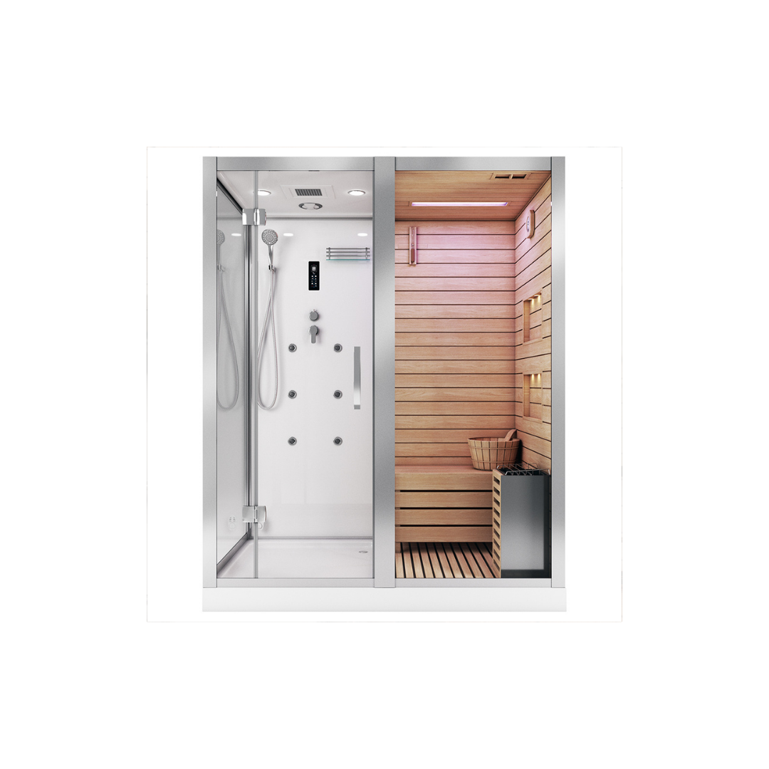 Сауна ALBANO-R White комбинированная 2в1 Cerutti SPA 1800x1100x2230 мм Сауна ALBANO-R White комбинированная 2в1 Cerutti SPA 1800x1100x2230 мм