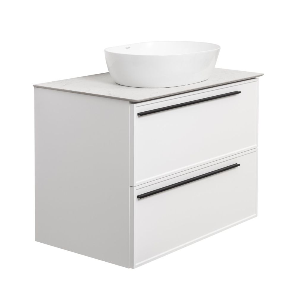 Тумба под раковину подвесная La Fenice Elba TWIN FNC-01-ELB-B-80-2, белая, артикул FNC-01-ELB-B-80-2