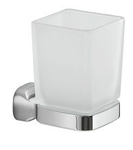 Gedy Stelvio, настенный стеклянный стакан, цвет хром