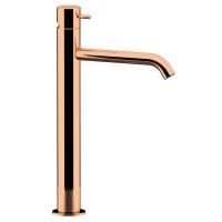 Daniel Tokyo, высокий однорычажный смеситель для раковины с донным клапаном click-clack, цвет розовое золото