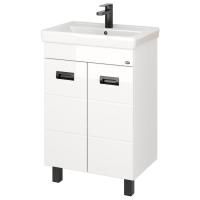 Тумба Onika Балтика-Квадро Black 55 напольная, белая (ум.Тигода 55)